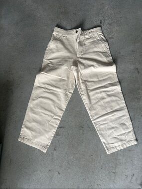 Primark Men's Off-White Straight-Leg Cotton Chinos